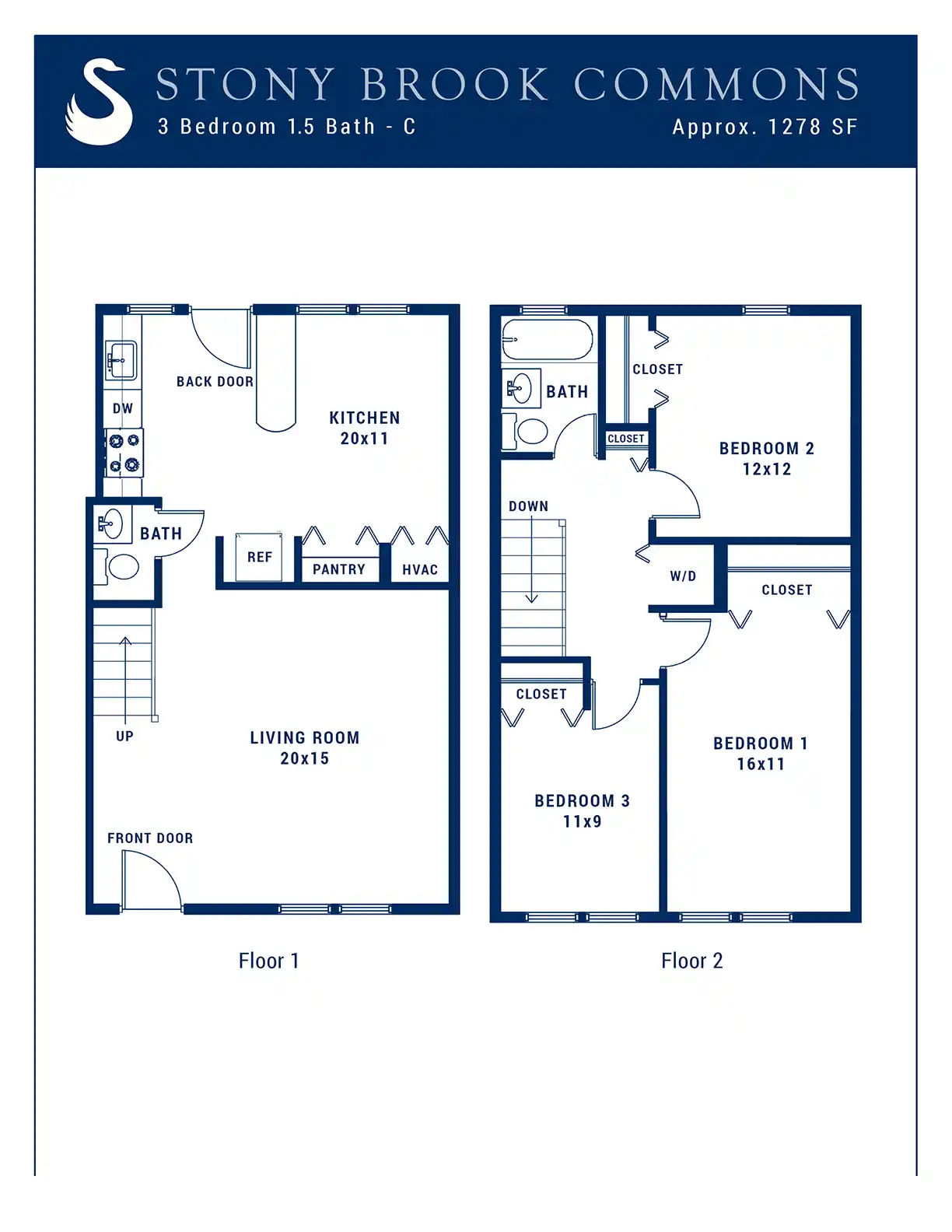 3BR 1.5 Bath C