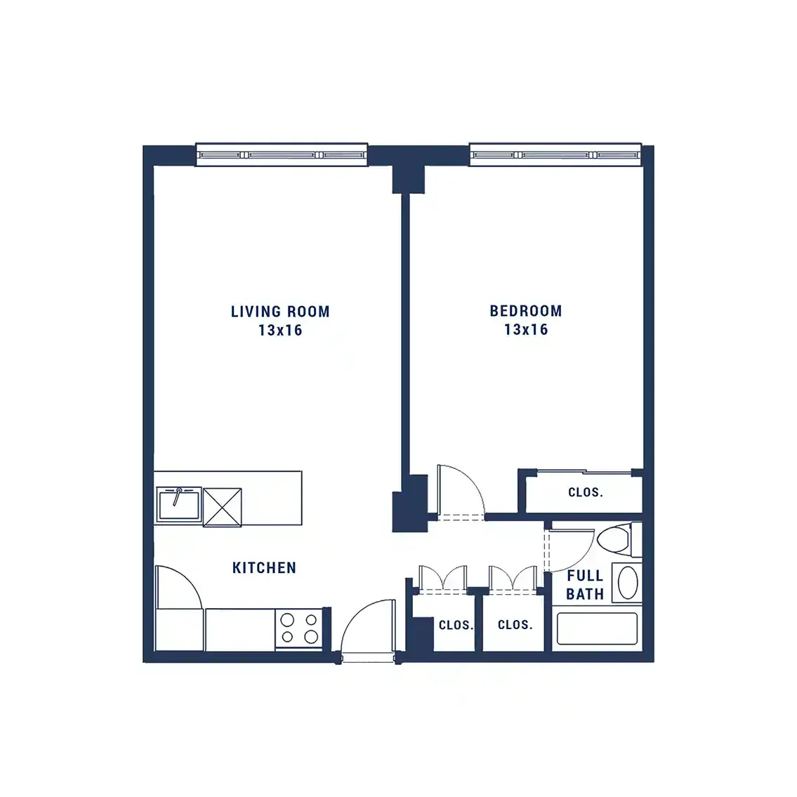 1BR Open Concept