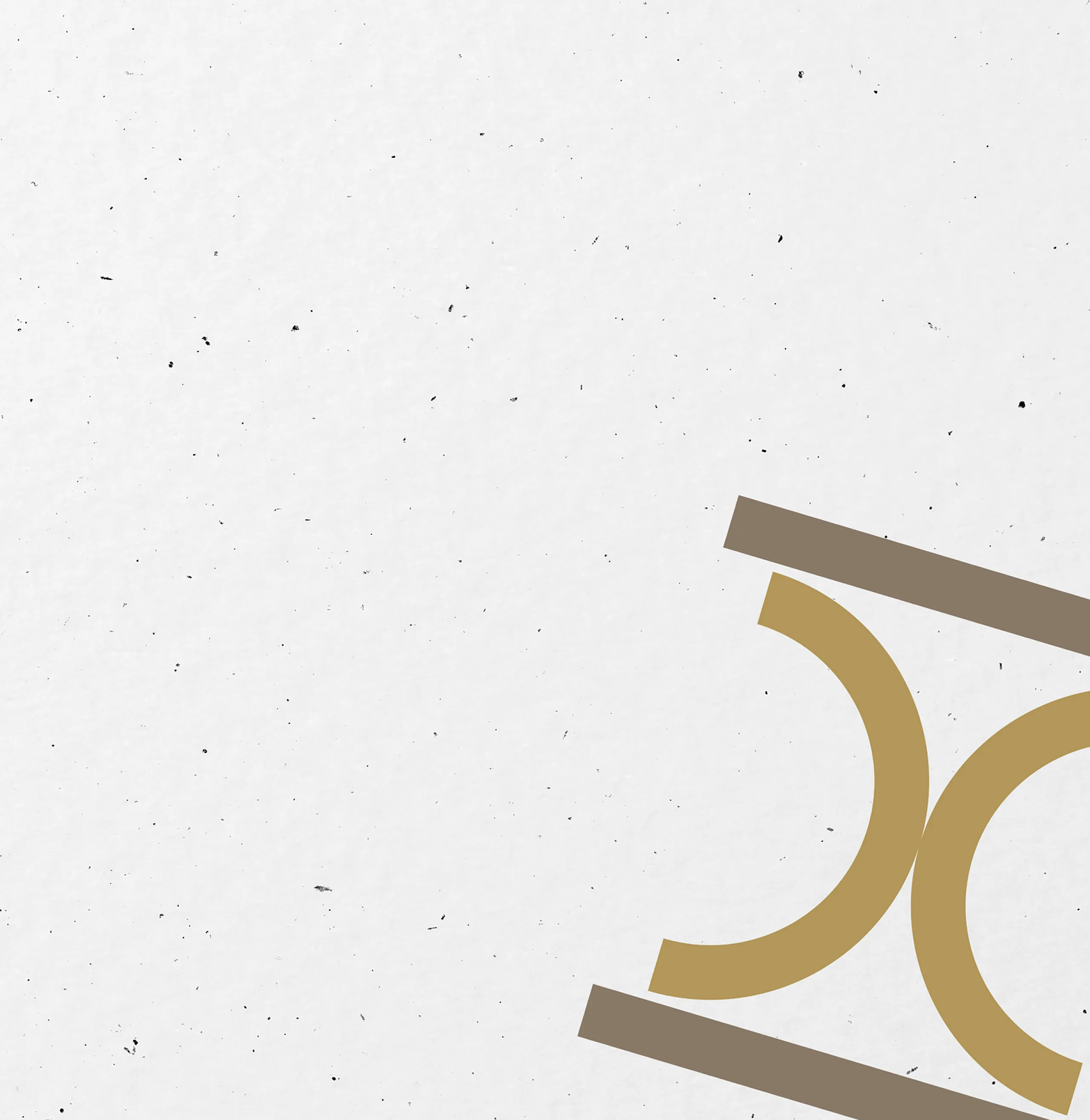 Minimalist design featuring a unique gold and brown geometric pattern on a textured white background.