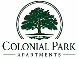 Colonial Park Apartments logo featuring a majestic tree symbolizing tranquility and elegance.