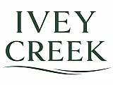 Elegant logo design for Ivey Creek with stylish green typography and a wave accent.