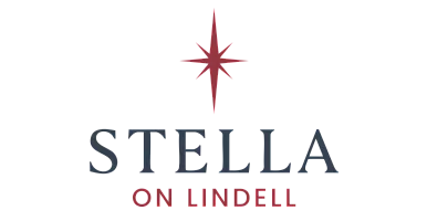 Elegant logo of Stella on Lindell, featuring a stylish star emblem above sophisticated typography.