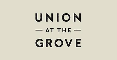 Union at The Grove logo with sleek typography on a neutral background.