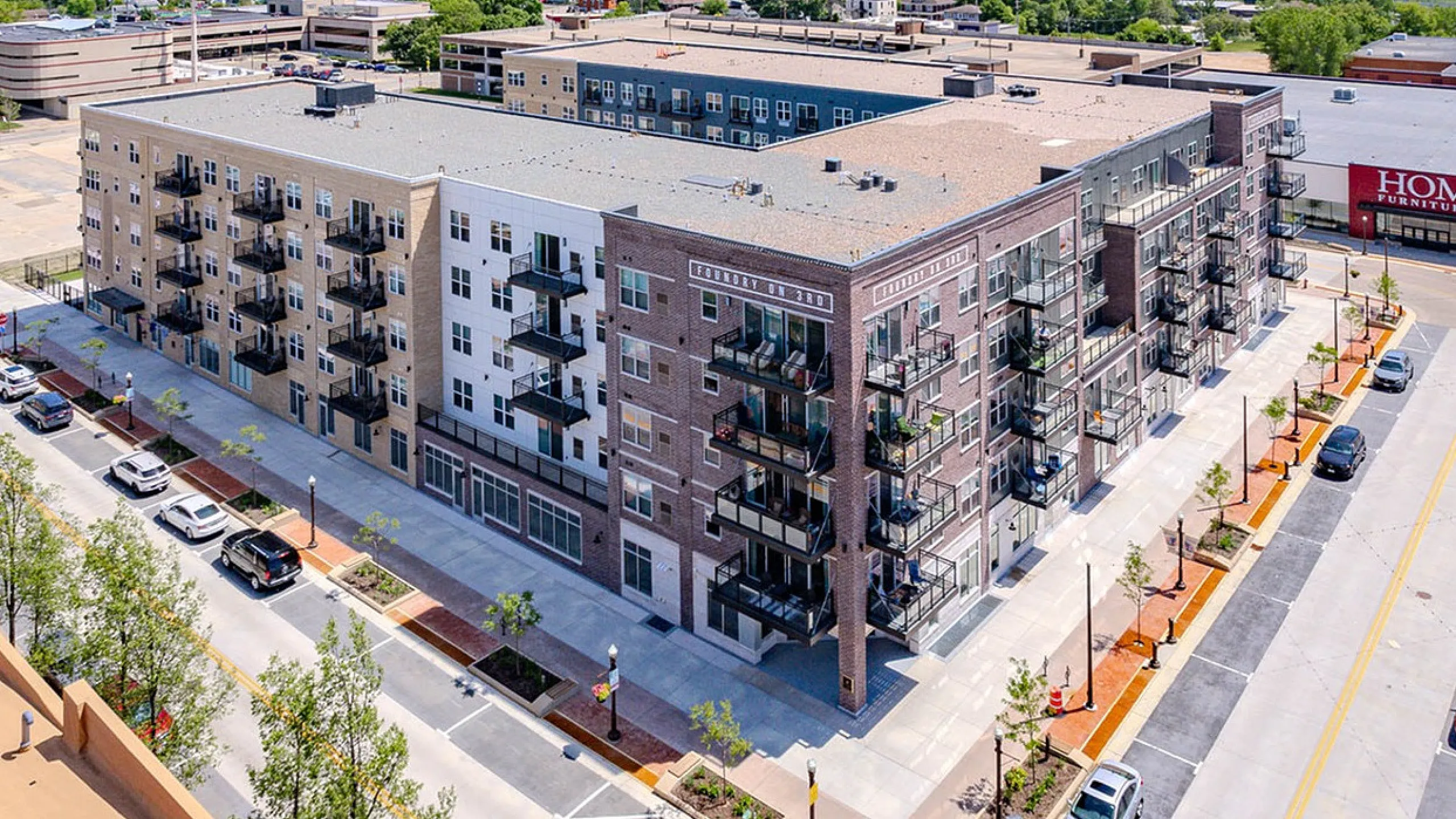 Aerial view of Foundry on 3rd