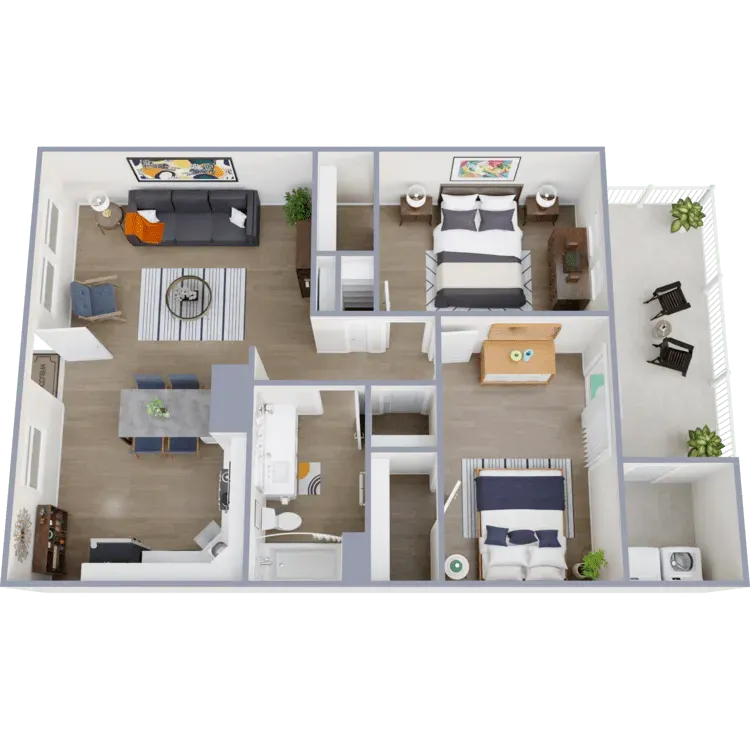 2 bedroom 1 bath