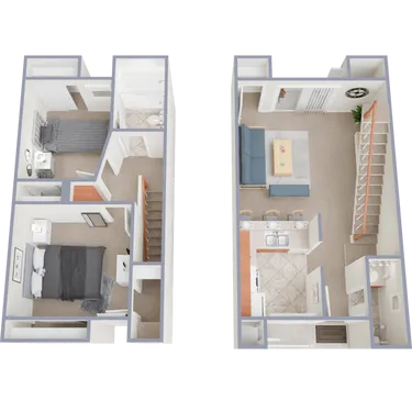 2 bed 1.5 bath