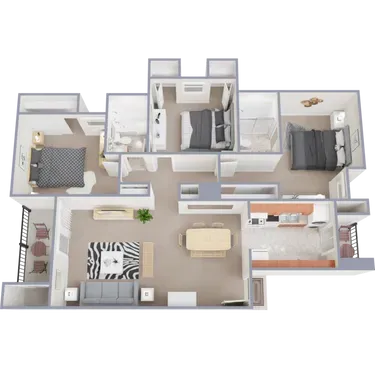3 bed 1.75 bath A