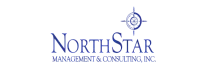 Elegant NorthStar Management & Consulting, Inc. logo featuring a compass design, symbolizing guidance and expertise.