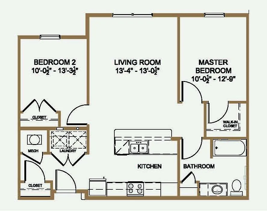 Line Lofts - Two-Bedroom Floorplan