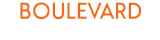 Boulevard logo in bold orange font, representing dynamic and vibrant branding.