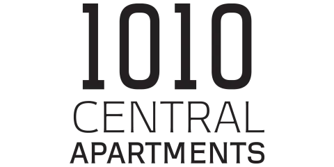Sleek logo of 1010 Central Apartments with bold, modern typography.