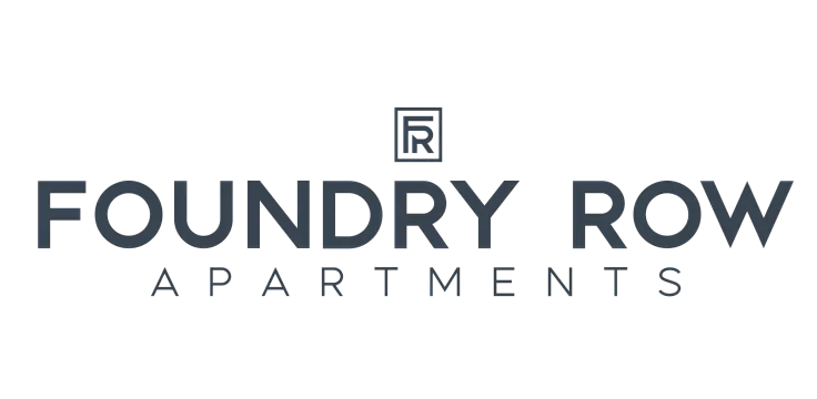 Modern logo of Foundry Row Apartments featuring sleek typography and minimalist design.