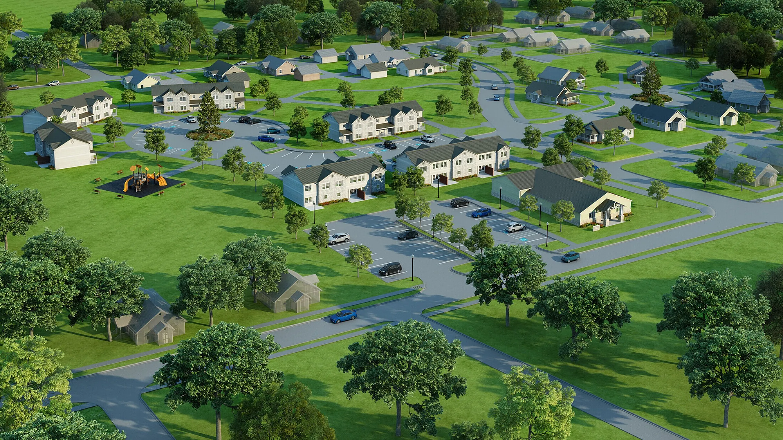 https://westwoodcrossing.com/ - Aerial View of Development