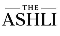 Elegant radiating lines design with 'The Ashli' prominently displayed in bold letters.