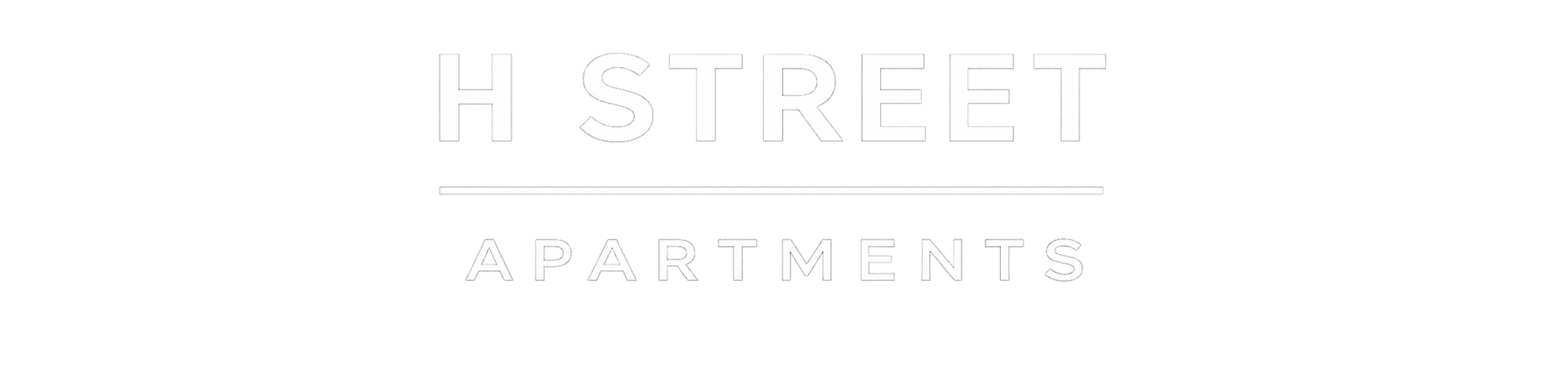 Elegant logo design for H Street Apartments, featuring bold typography and modern lines.