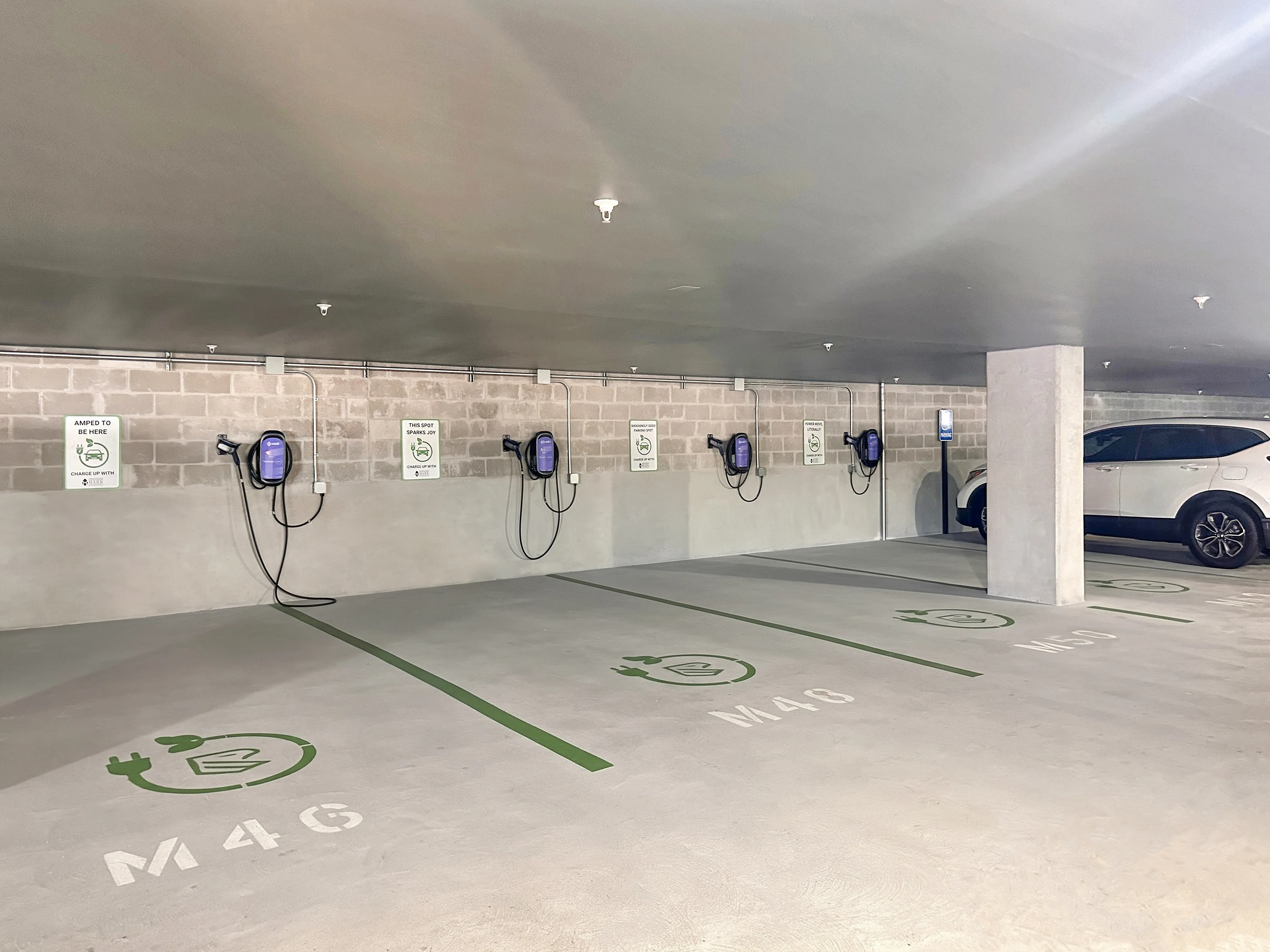 ev parking at the mark
