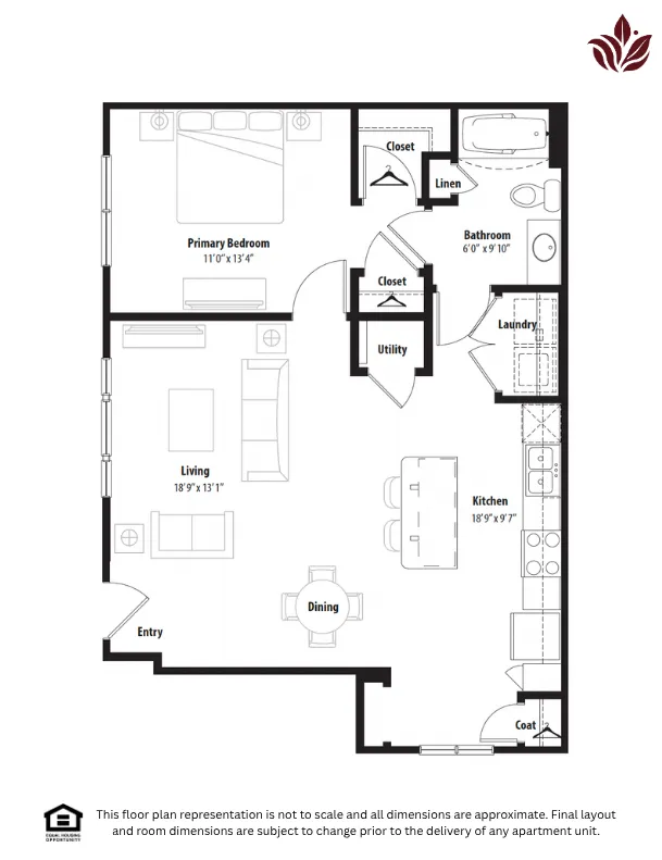 Modern floor plan layout