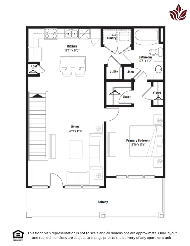 Modern floor plan layout