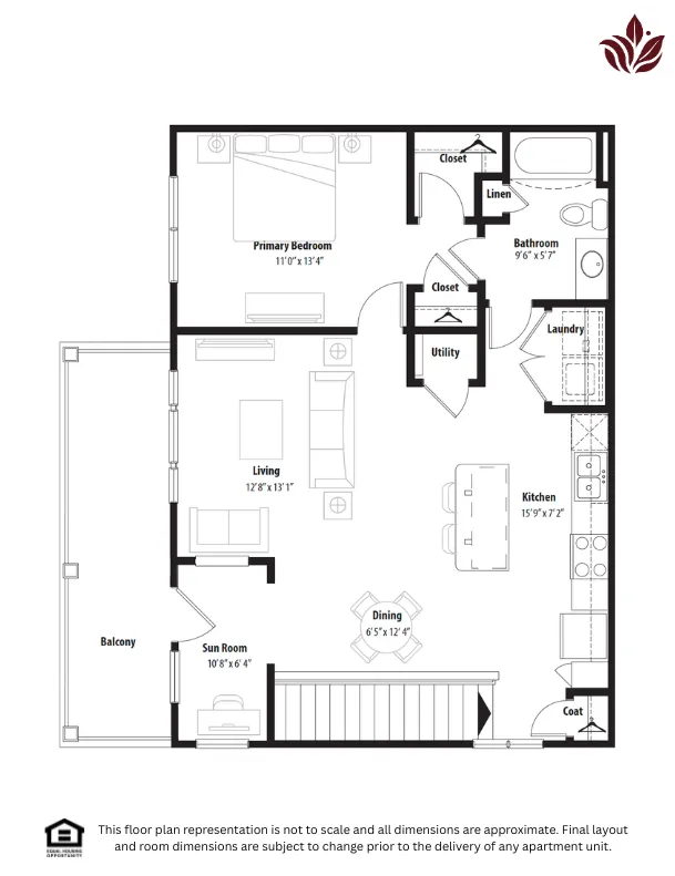 Modern floor plan layout