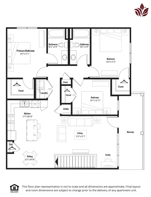 Modern floor plan layout