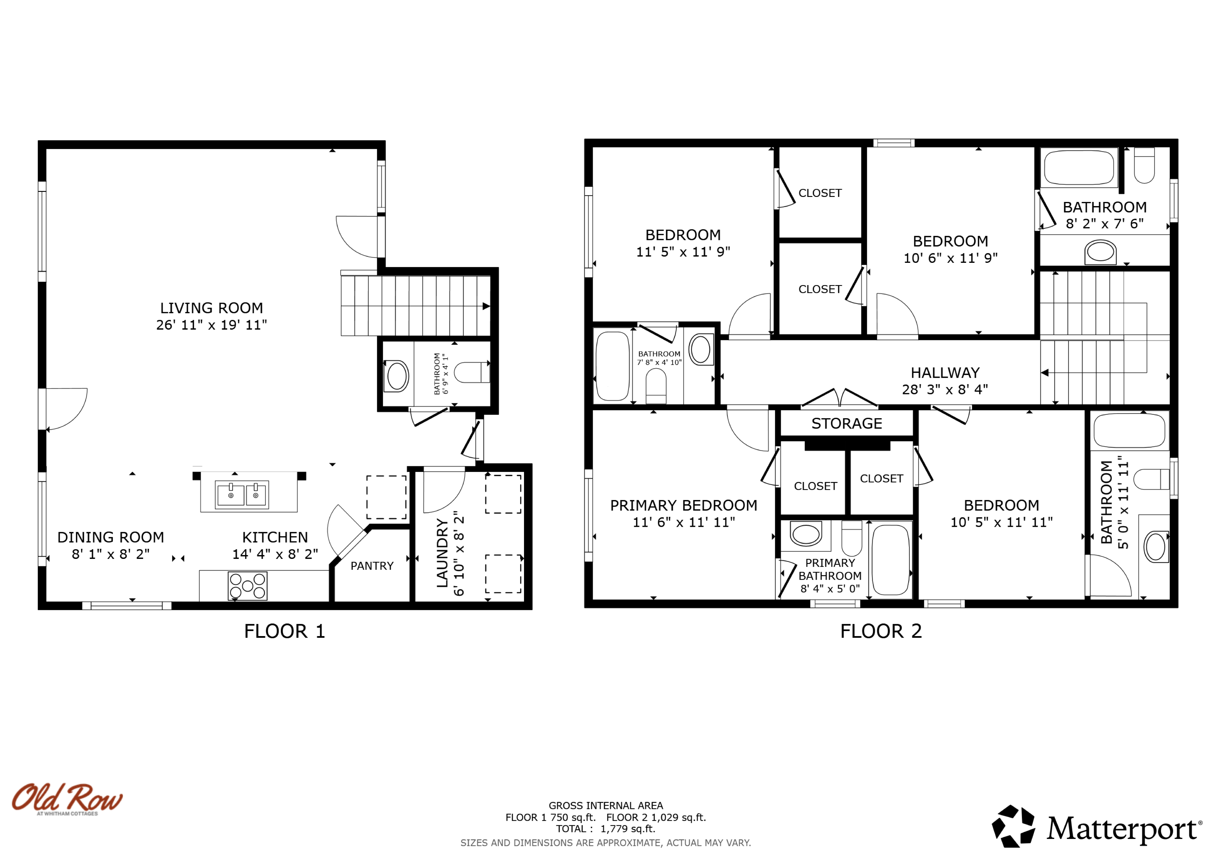 Charming two-story floor plan featuring three cozy bedrooms, a spacious living room, and a modern kitchen. Includes convenient laundry area and ample storage. Ideal for comfortable living.