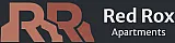 Elegant Red Rox Apartments logo featuring stylish RR typography in a modern design.