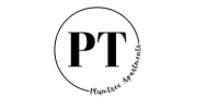 Elegant logo for PT Mantrae Apartments featuring modern typography within a sleek circular design.