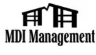 MDI Management logo featuring stylized building silhouettes in a modern design.