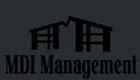 Modern MDI Management logo featuring two stylized buildings, conveying professional property management services.