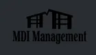 Modern MDI Management logo depicting stylized buildings, highlighting professional property services.