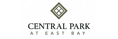 Elegant Central Park at East Bay logo featuring a stylish diamond emblem above the text in sophisticated font.