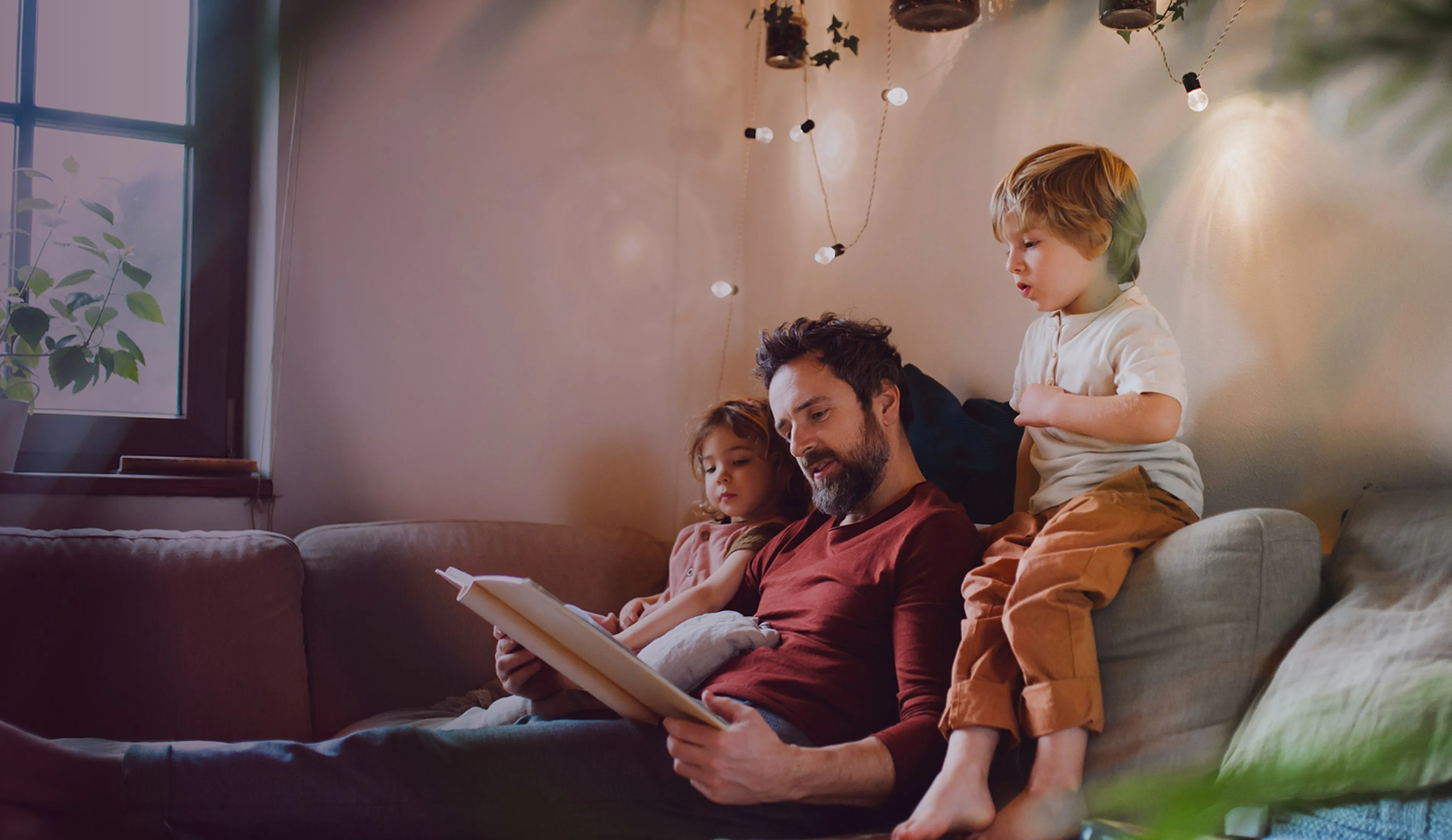 Cozy living space with natural light, perfect for family moments and relaxation.