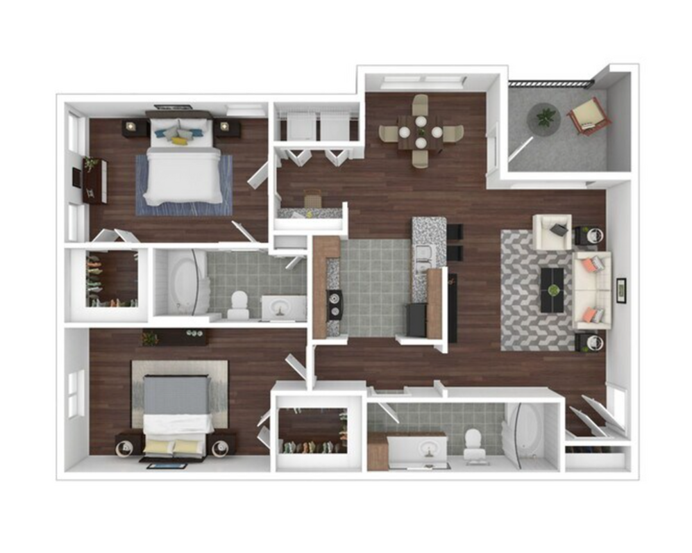 The Pointe at Victoria - Two-Bedroom Floor Plan