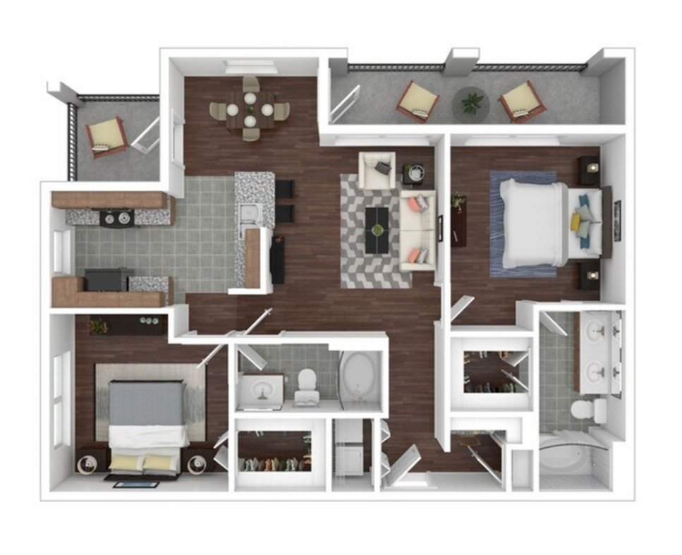 The Pointe at Victoria - Two-Bedroom Floorplan