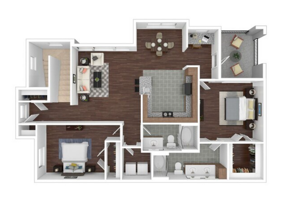 The Pointe at Victoria - Two-Bedroom Floor Plan
