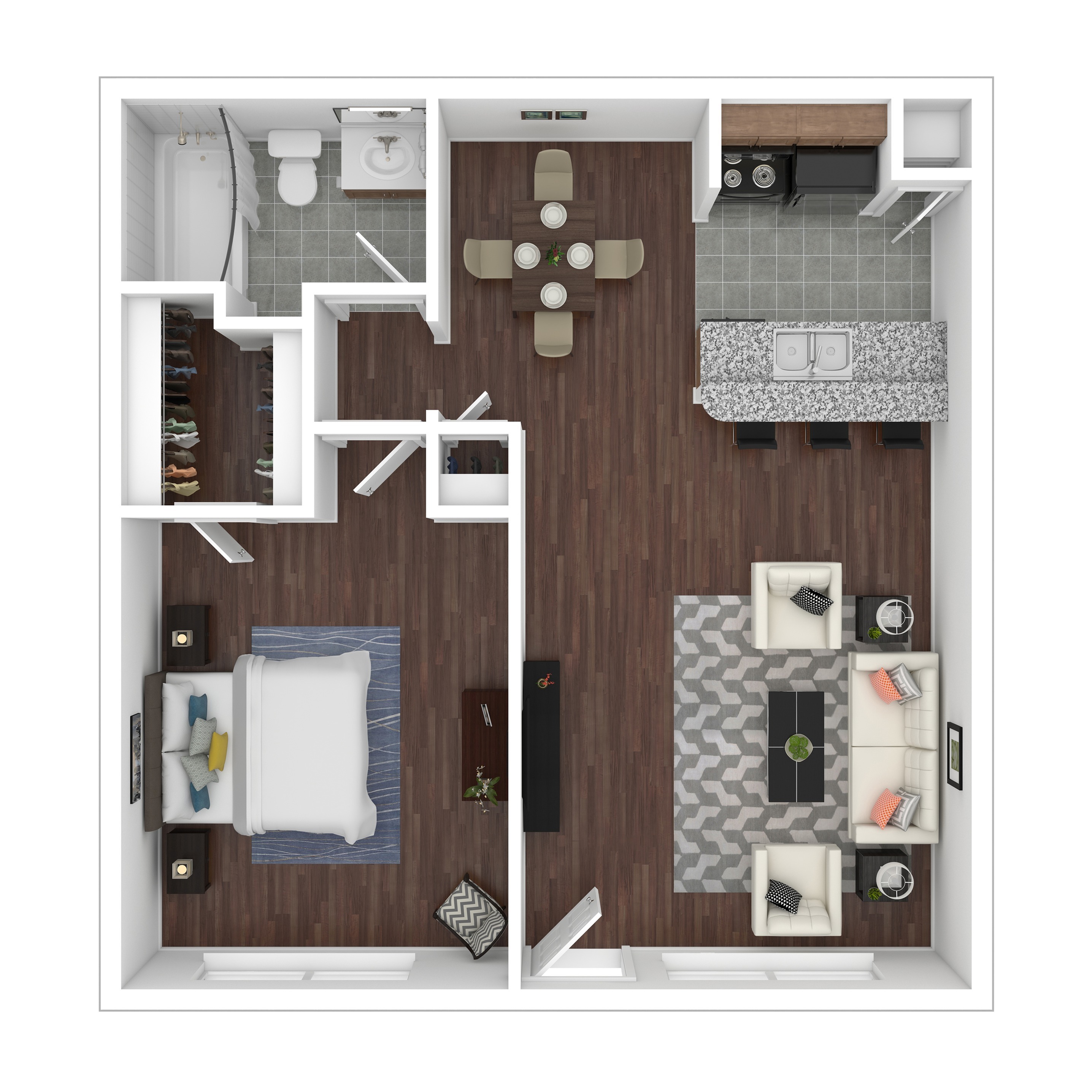 Solana - One-Bedroom Floor Plan