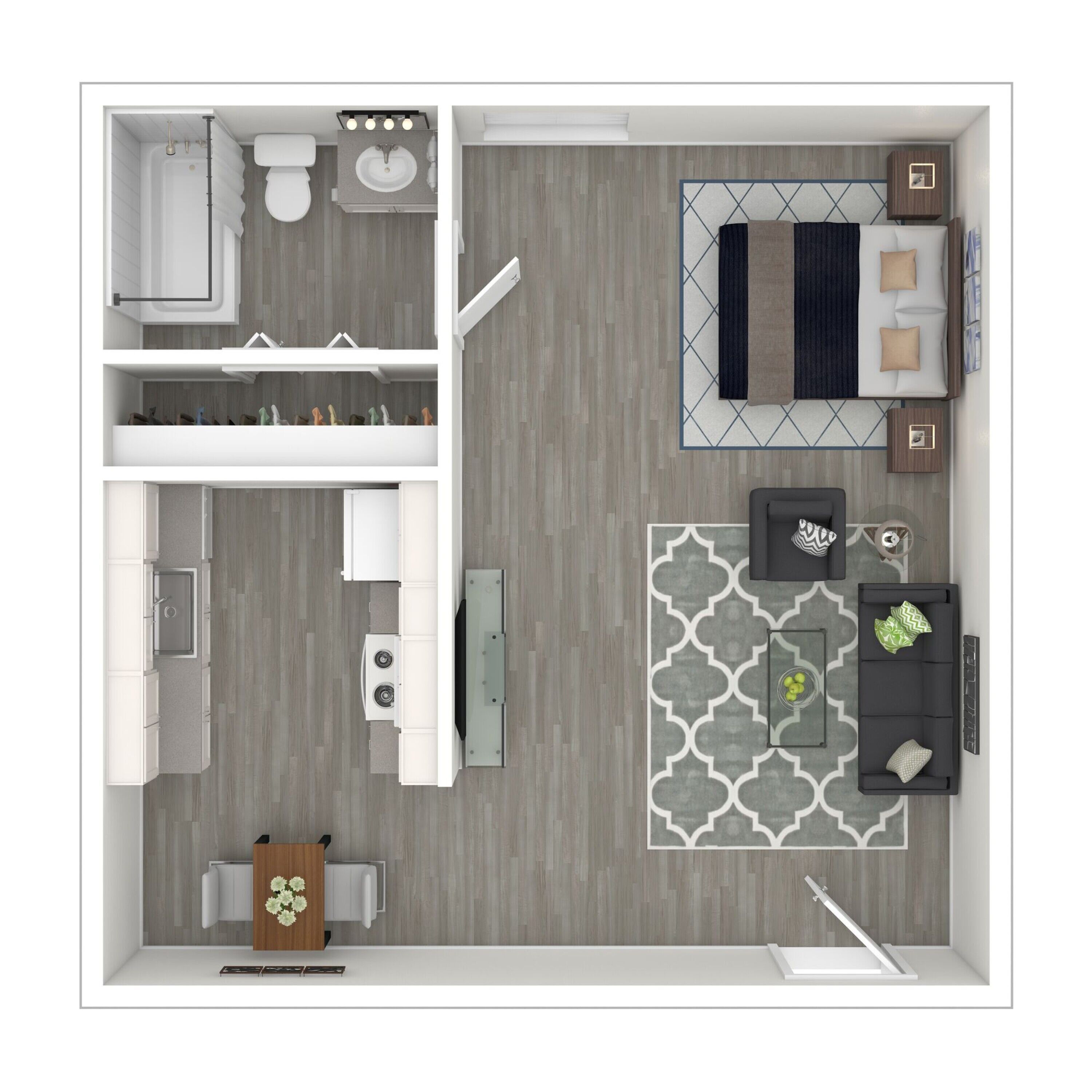 Woodside Flats - Studio Floorplan