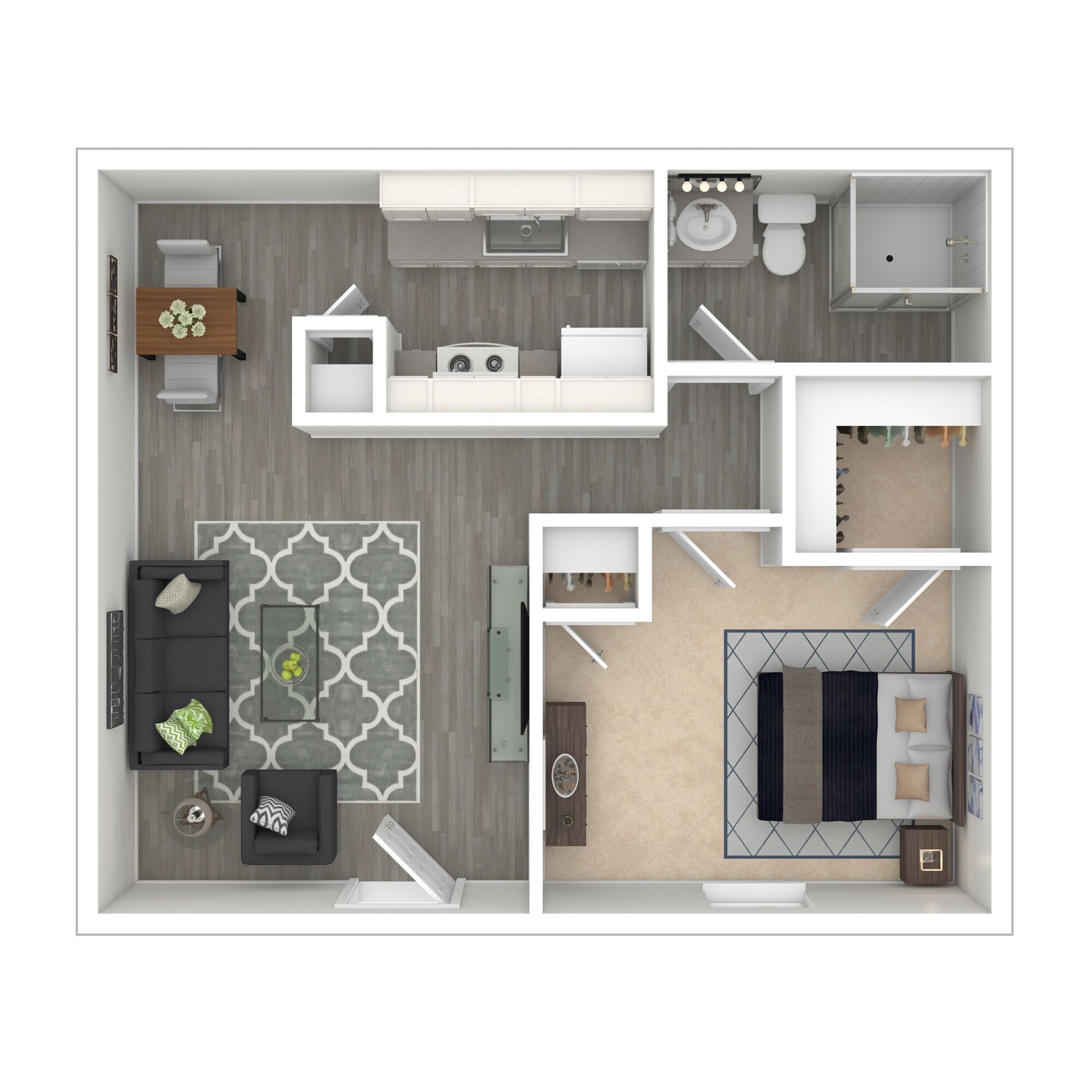 Woodside Flats - One-Bedroom Floorplan