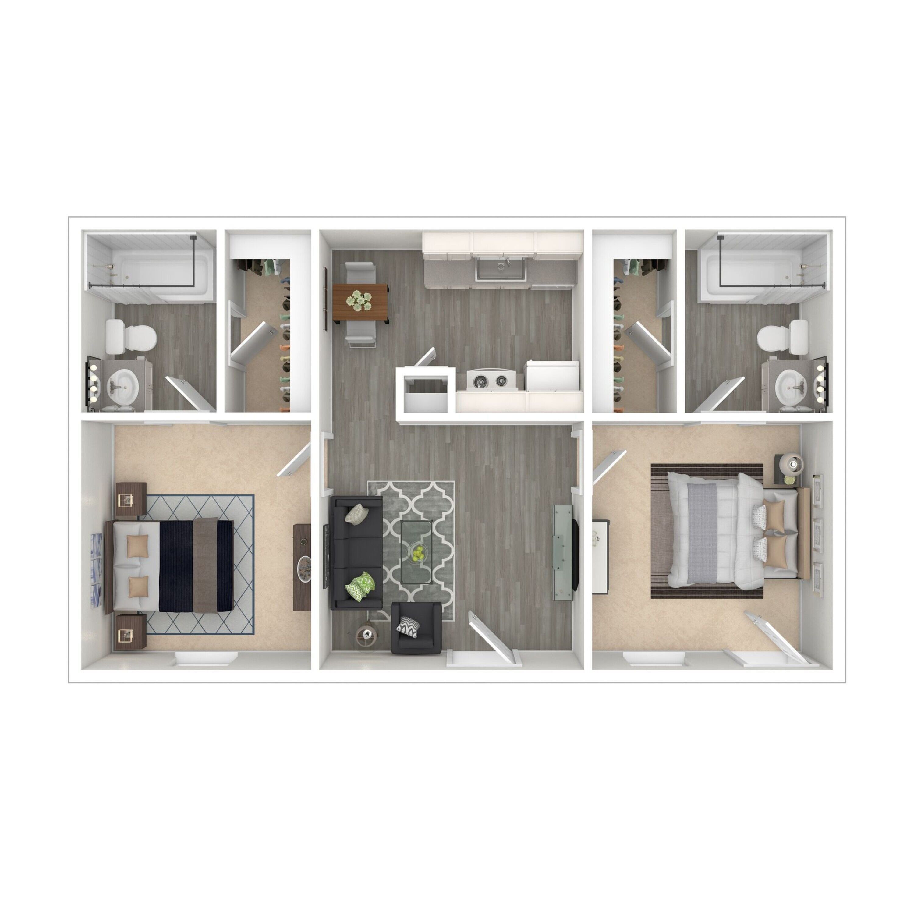 Woodside Flats - Two-Bedroom Floor Plan