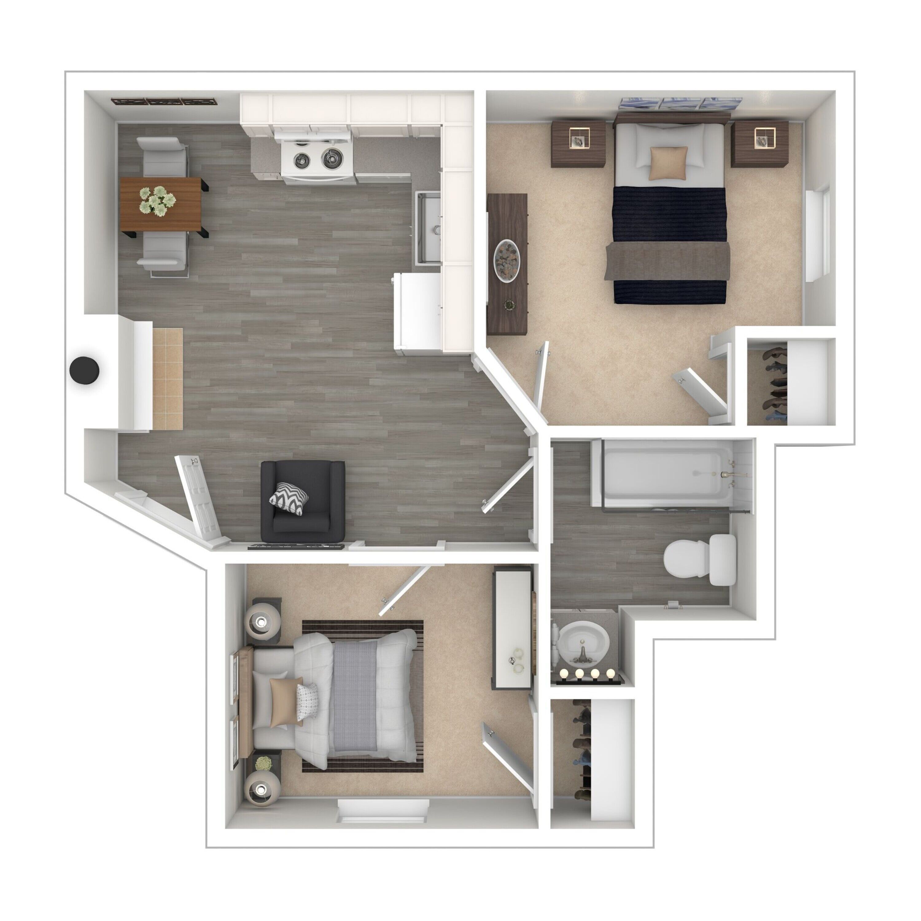 Woodside Flats - Two-Bedroom Floorplan