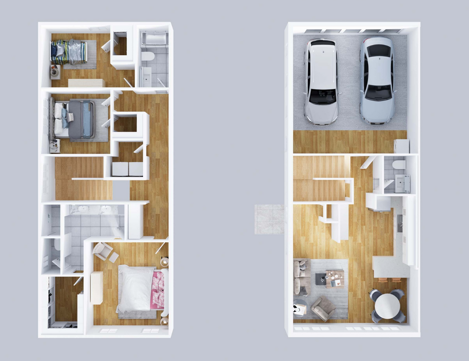 Stone Lake Townhomes - Dual Level Floorplan