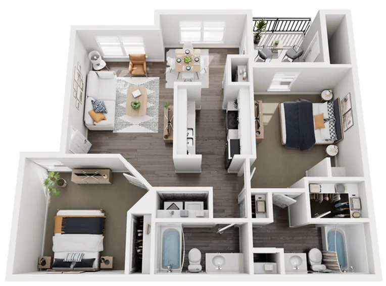The Park on Forum - Two-Bedroom Floor Plan