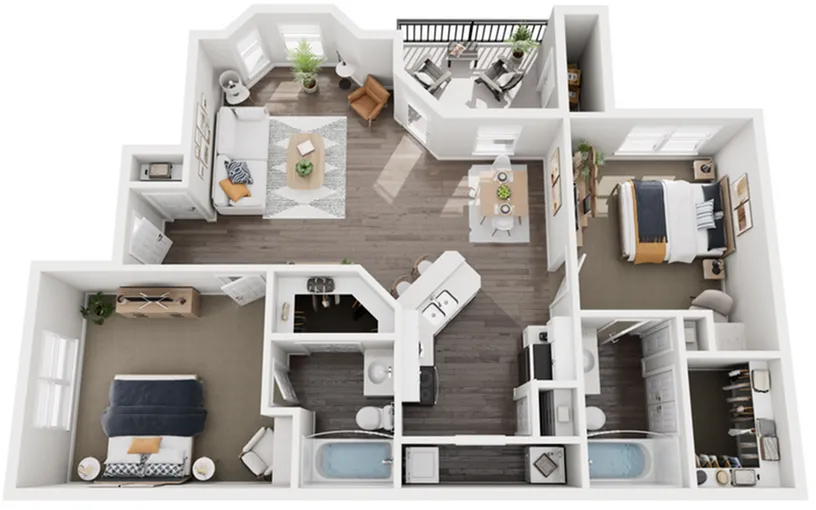 The Park on Forum - Two-Bedroom Floorplan