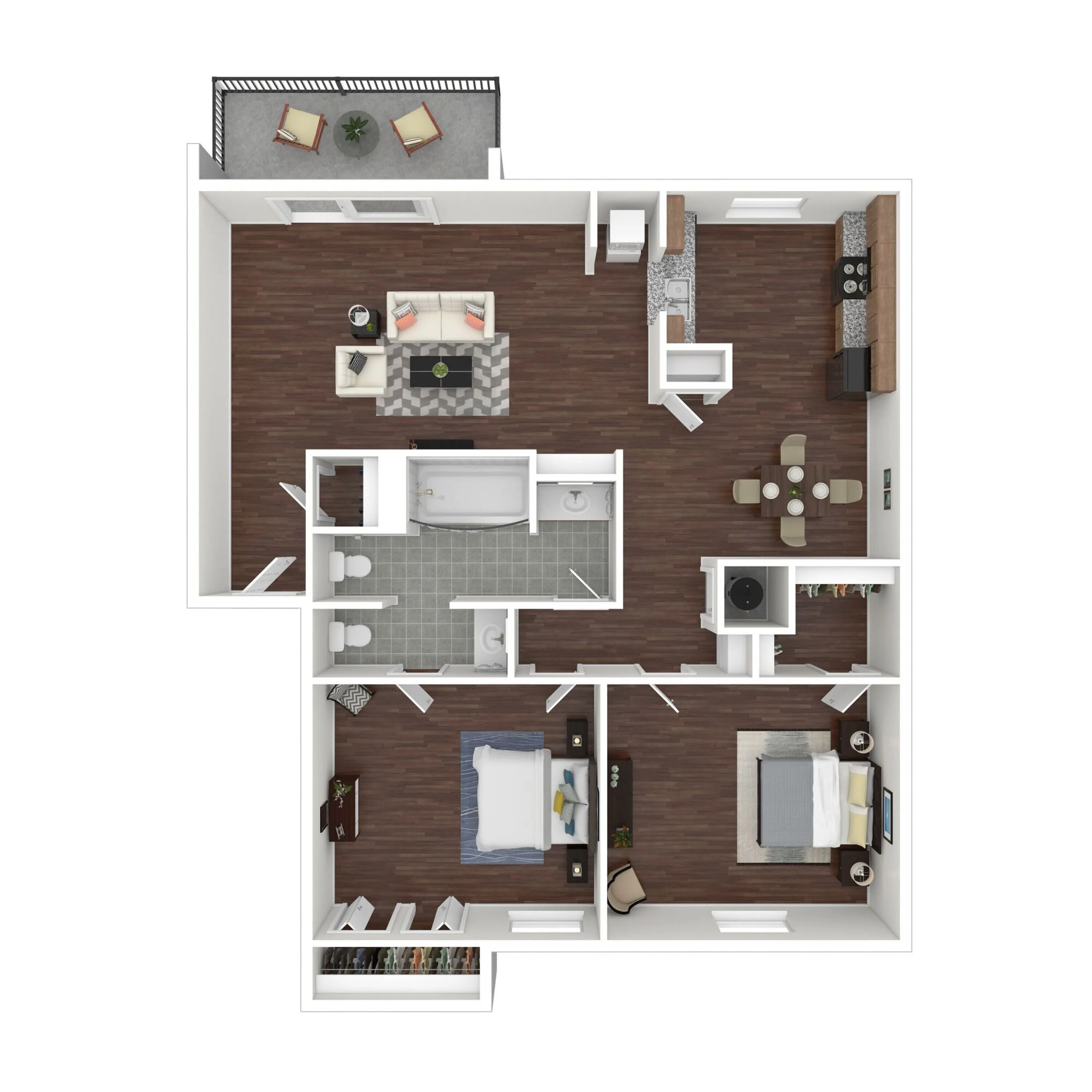 The Halston - Two-Bedroom Floorplan