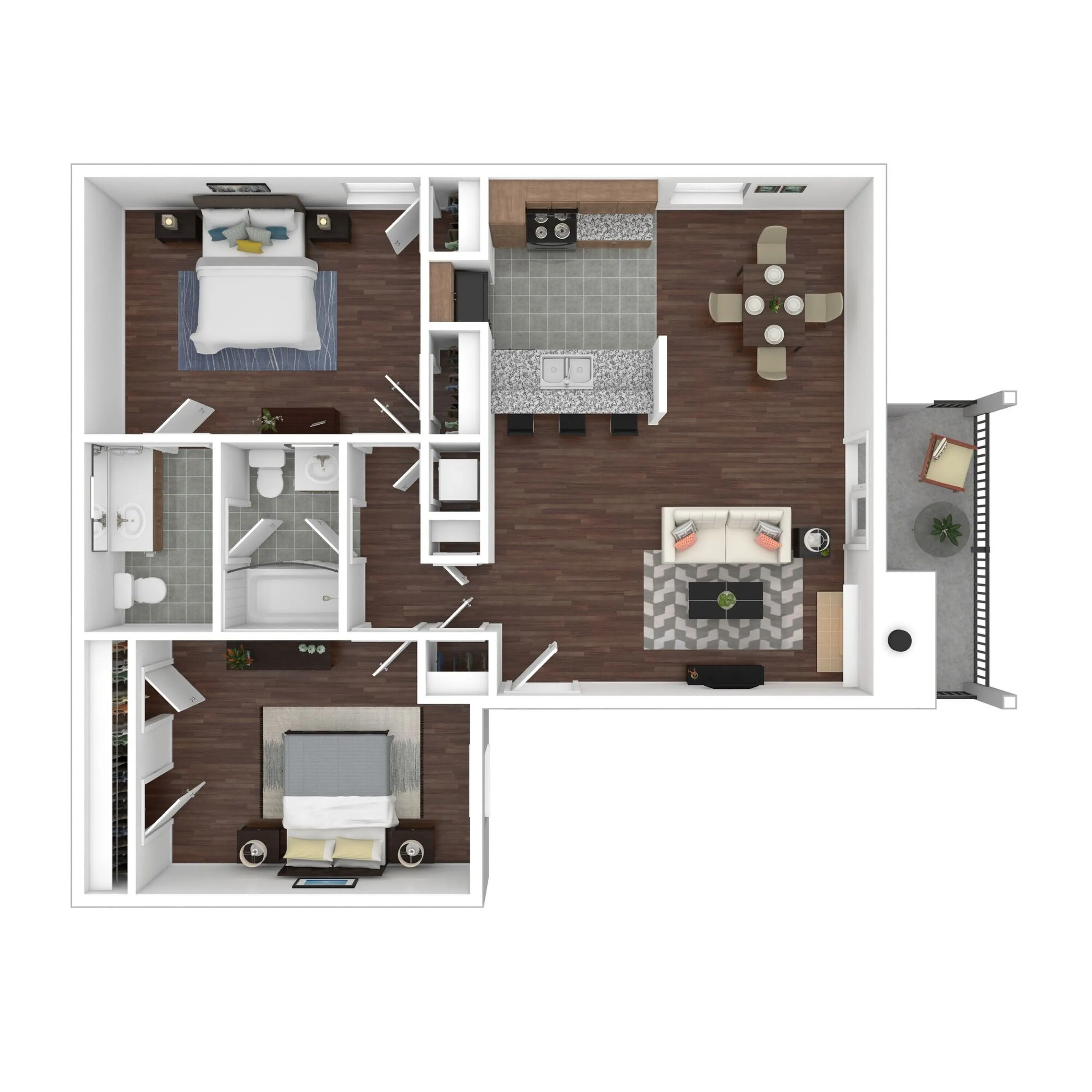 The Halston - Two-Bedroom Floor Plan