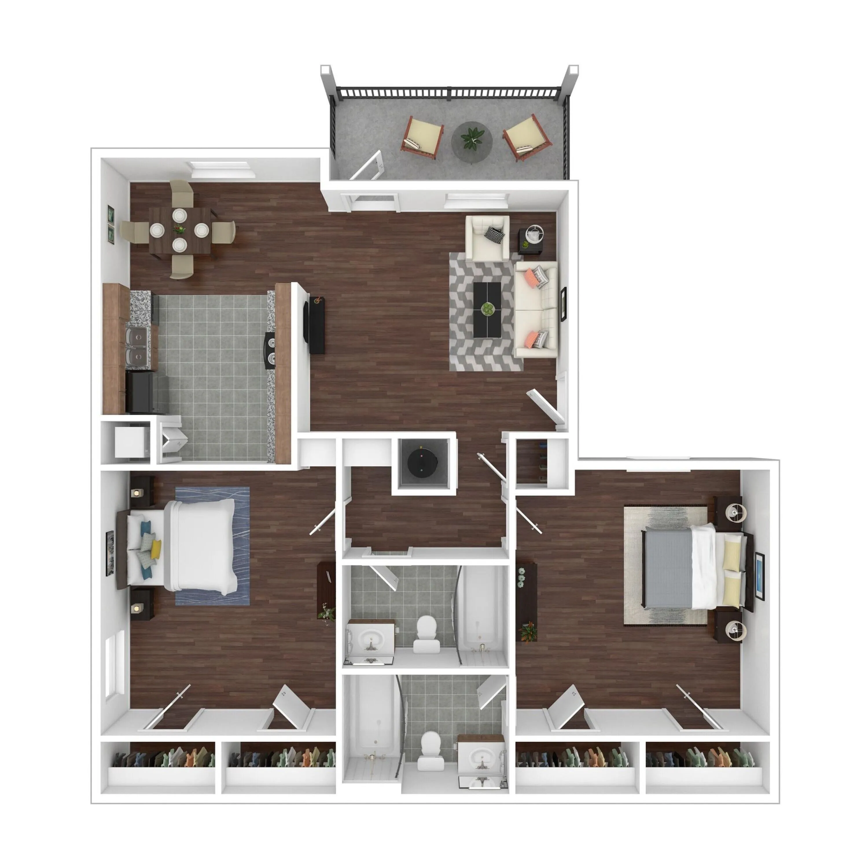 The Halston - Two-Bedroom Floorplan