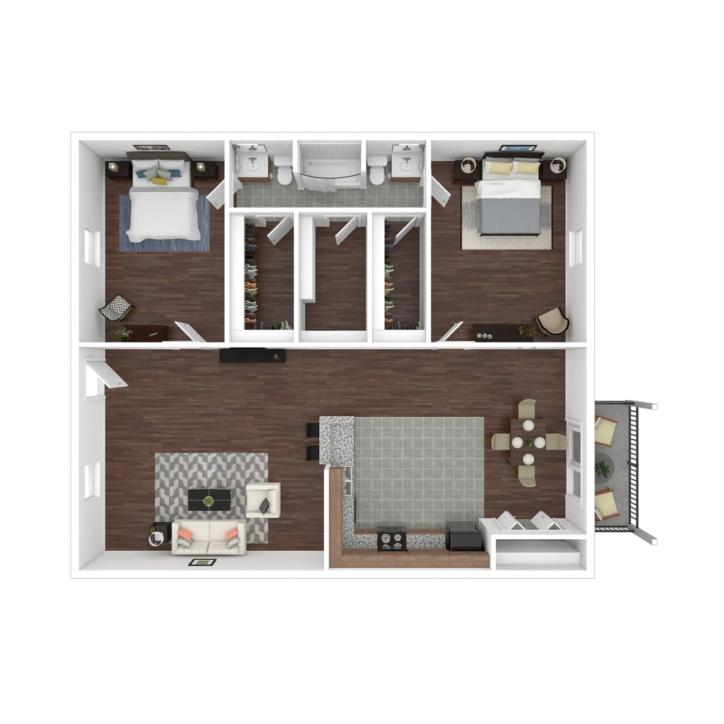 The Halston - Two-Bedroom Floorplan