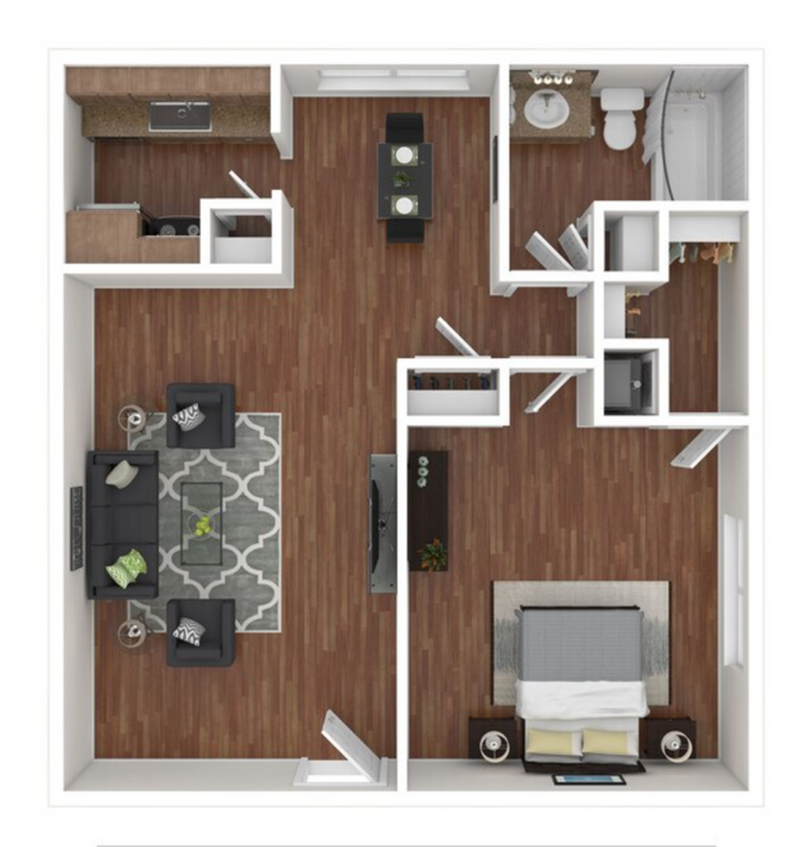 The Palm on SPID - One-Bedroom Floorplan