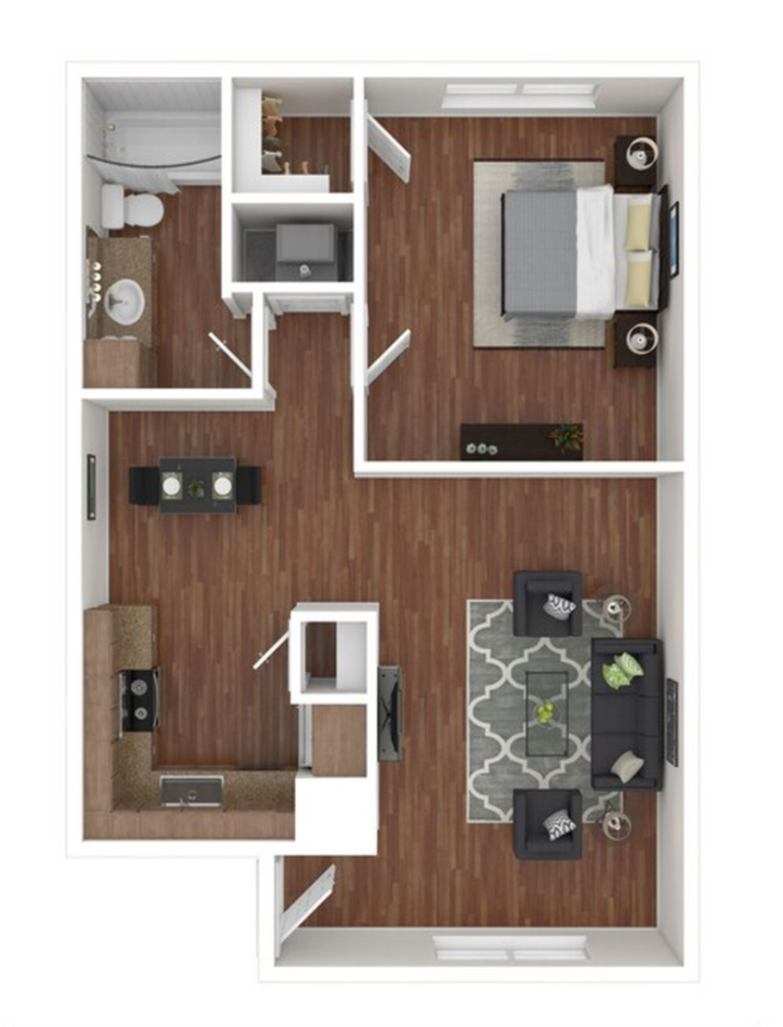 The Palm on SPID - One-Bedroom Floor Plan