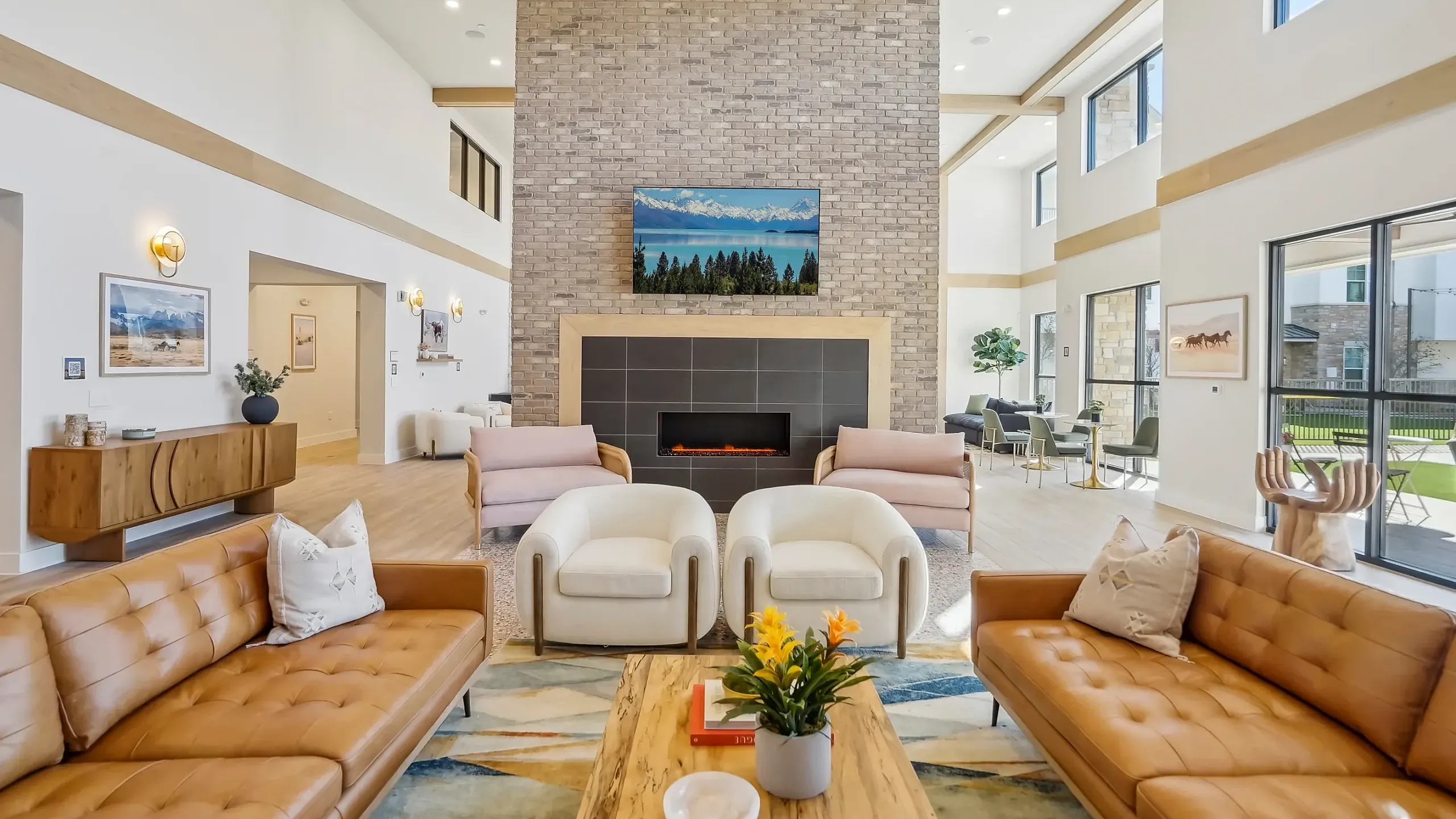 The Fitz open and inviting clubhouse with ample seating and areas to socialize